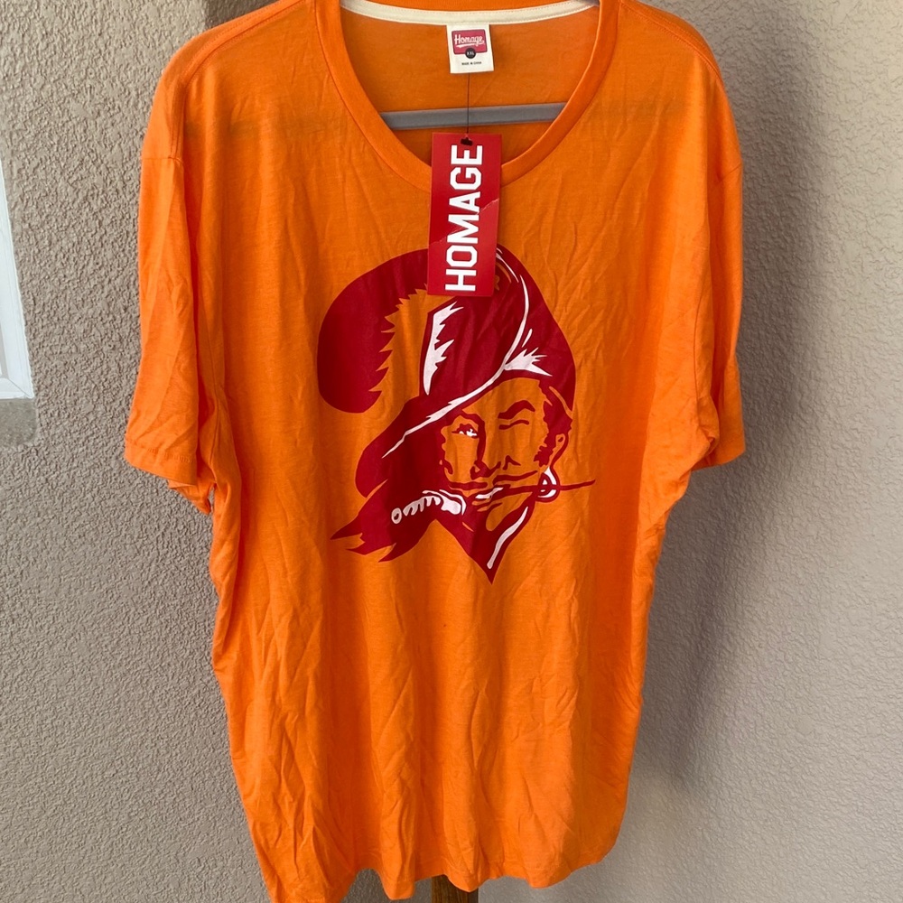 HOMAGE Men's Bright Orange Buccaneer Tee